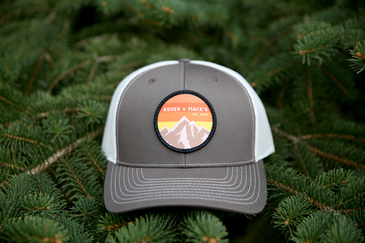 Ember Peak Hat (Brown with sunset)