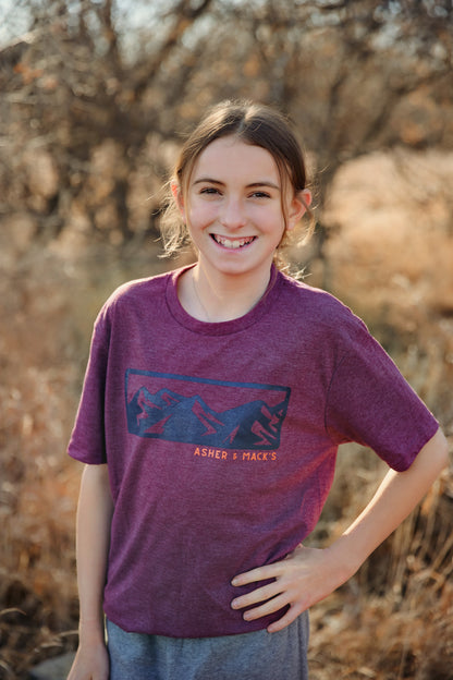 Mountain Ridge Tee (Maroon Frost)