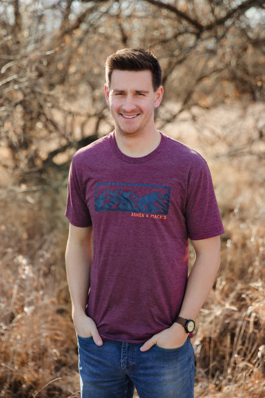 Mountain Ridge Tee (Maroon Frost)
